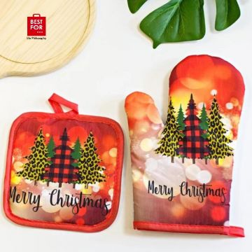 Christmas Heat Resistant Gloves and Mat (883)